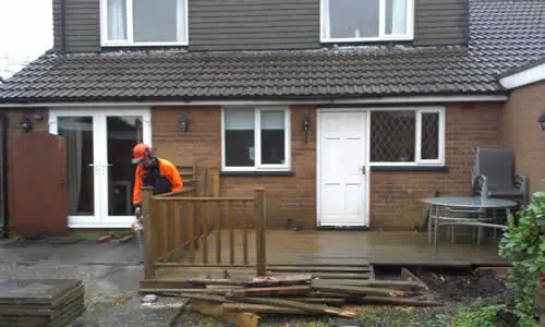 Same Bolton garden after the fallen tree was removed